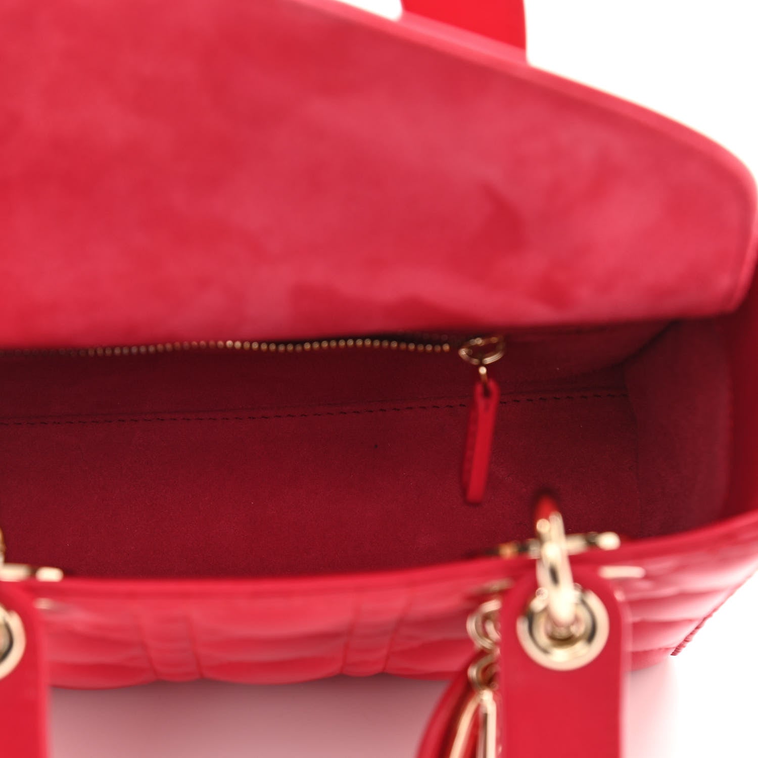 Christian Dior Lambskin Cannage Small My ABCDior Lady Dior Red 5 of 10
