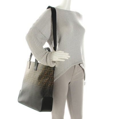 Fendi Zucca Spalmati Degradé Top Handle Convertible Tote Tobacco Black 2 of 7