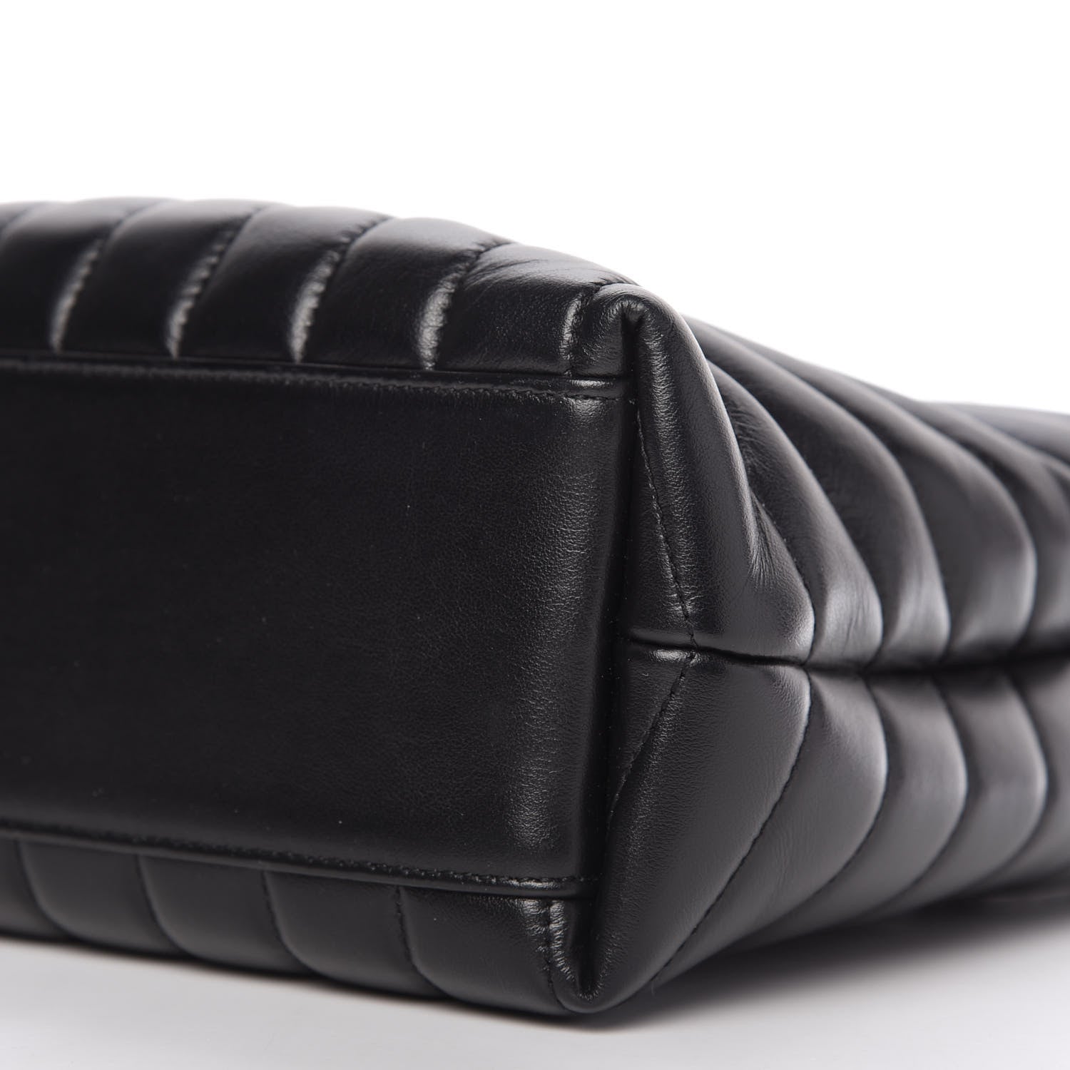 Saint Laurent Calfskin Y Quilted Monogram Small Loulou Shopper Black 7 of 10