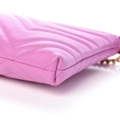 Gucci Calfskin Matelasse Mini GG Marmont Chain Bag Candy Mousse 12 of 12