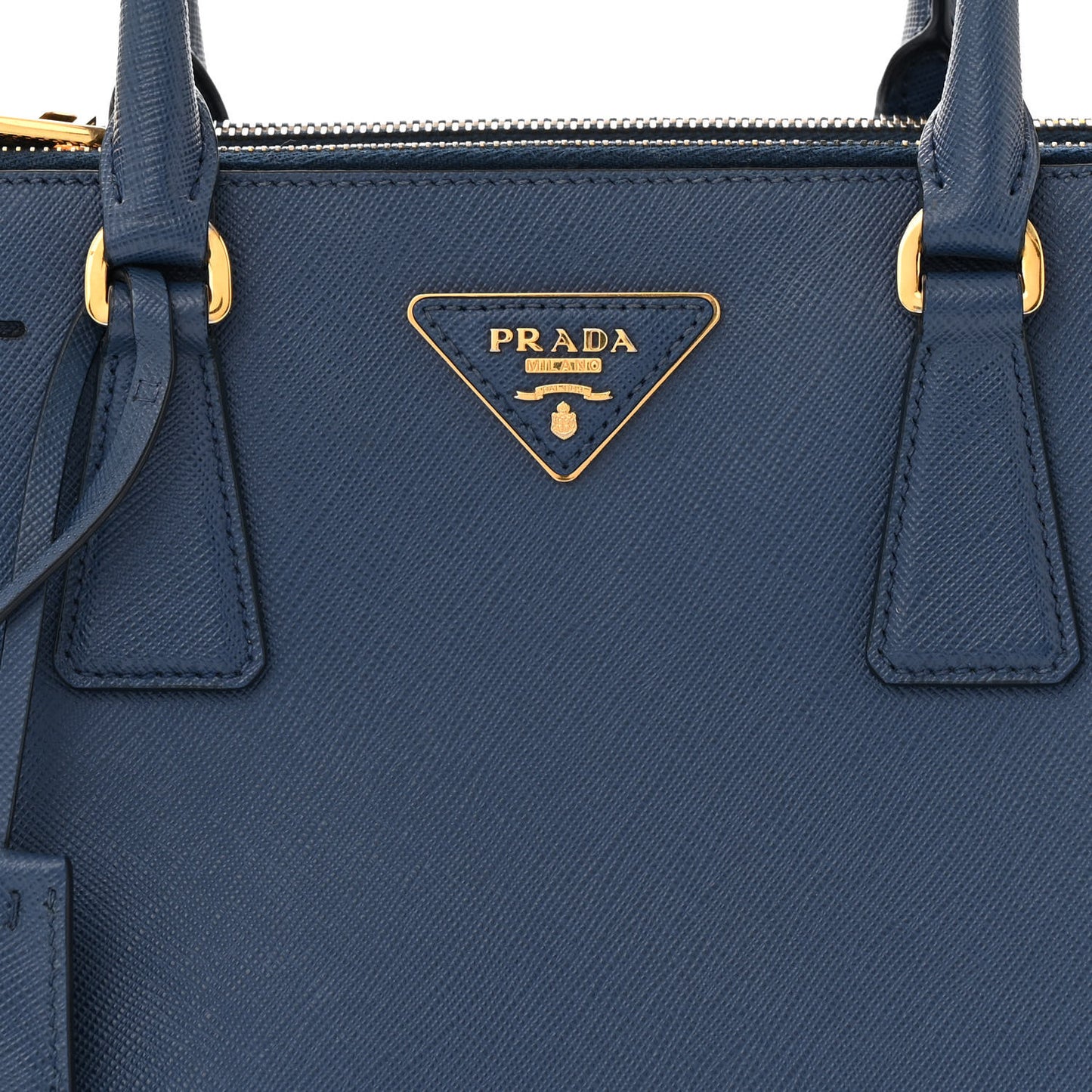 Saffiano Small Galleria Double Zip Tote Bluette