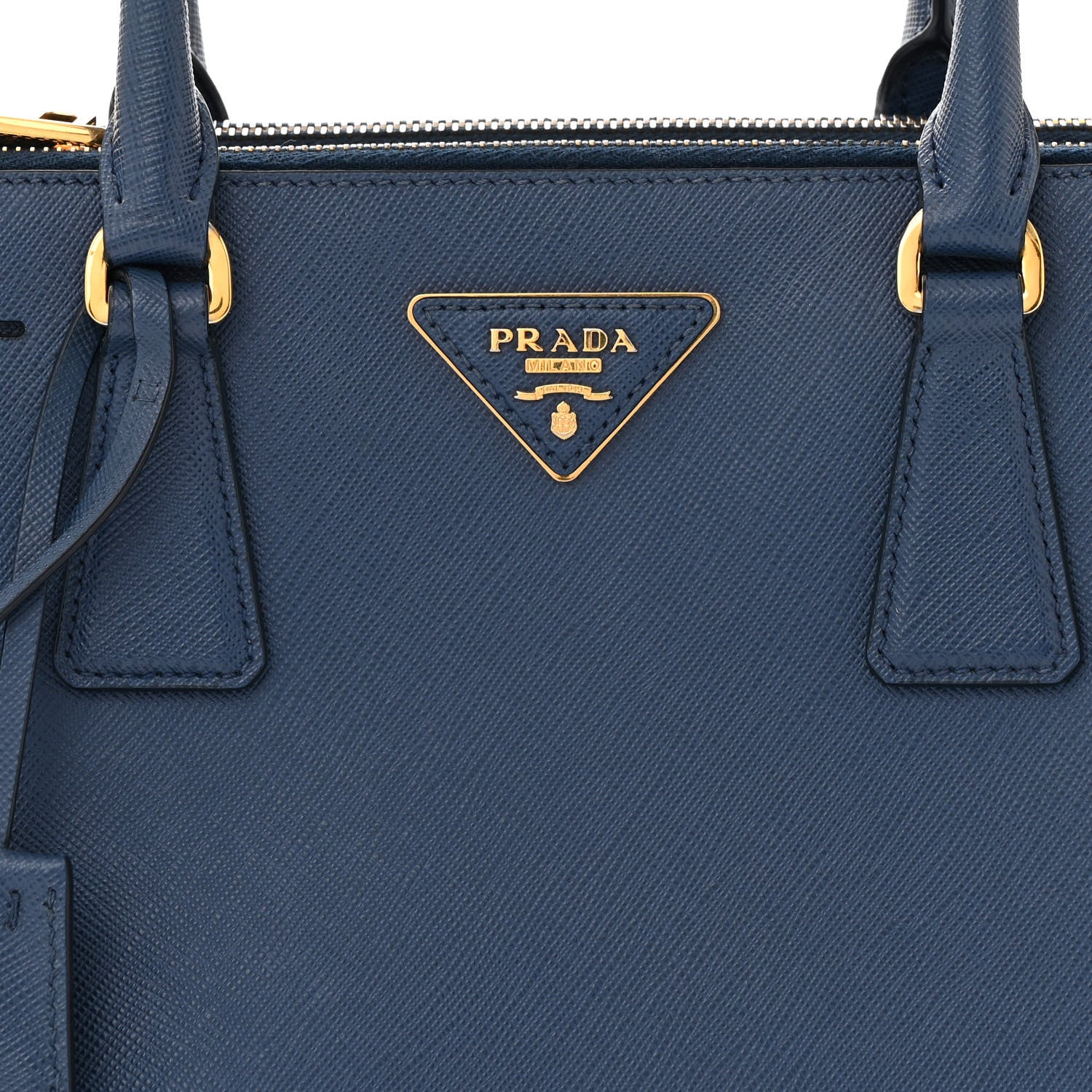 Prada Saffiano Small Galleria Double Zip Tote Bluette 9 of 13