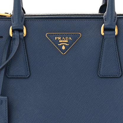 Prada Saffiano Small Galleria Double Zip Tote Bluette 9 of 13