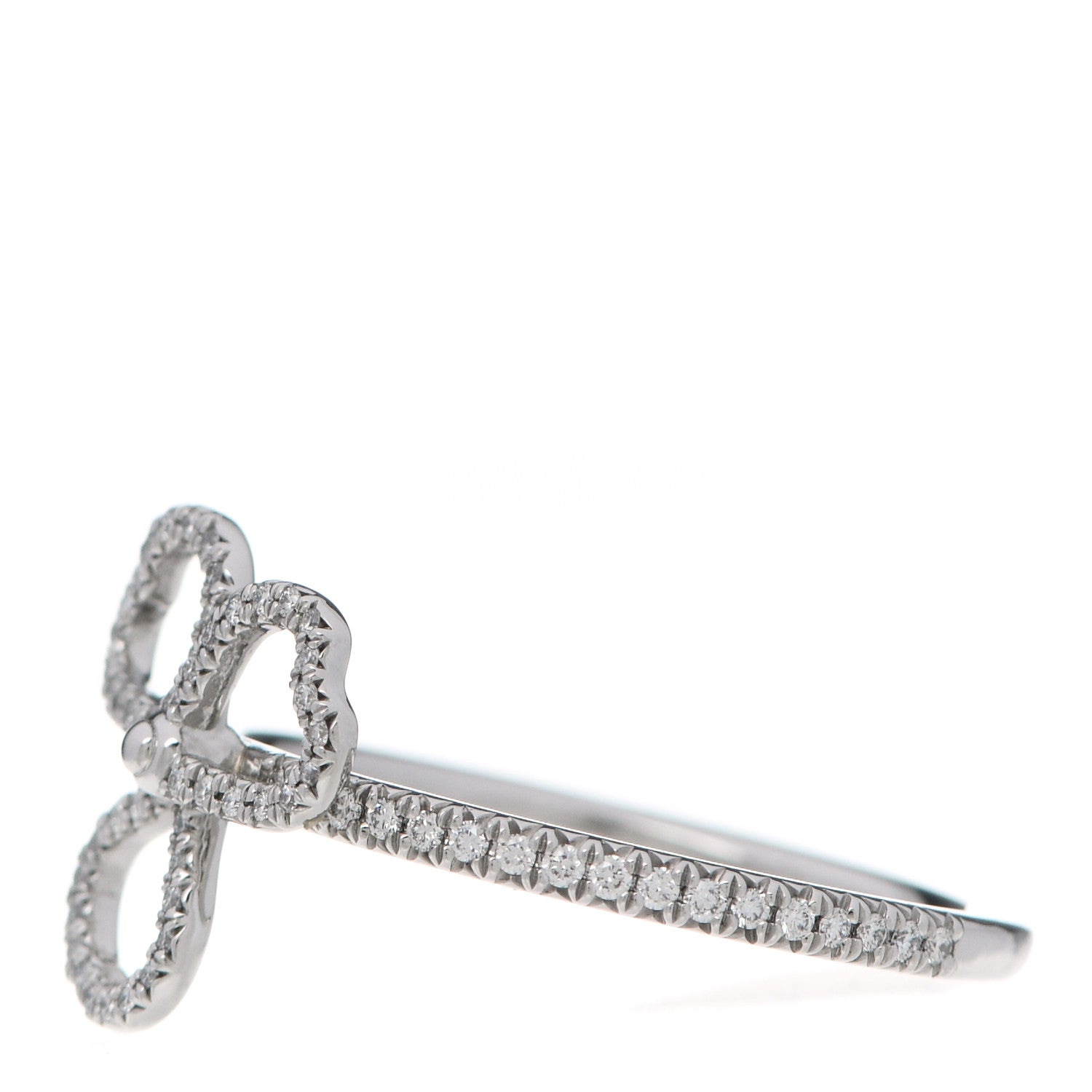 Tiffany Platinum Diamond Small Open Paper Flowers Ring 54 6.75 3 of 7