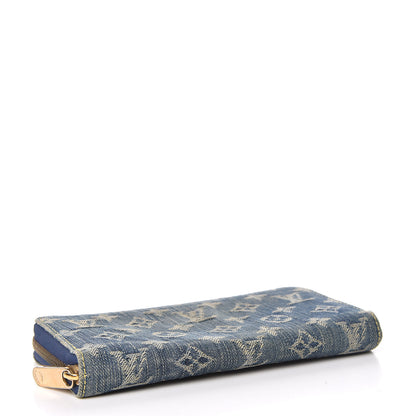 Louis Vuitton Monogram Denim Zippy Wallet Blue 4 of 11