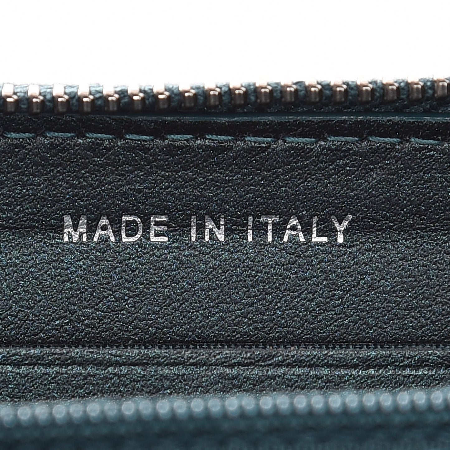 Iridescent Caviar Quilted Medium Filigree Zip Around Wallet Dark Turquoise