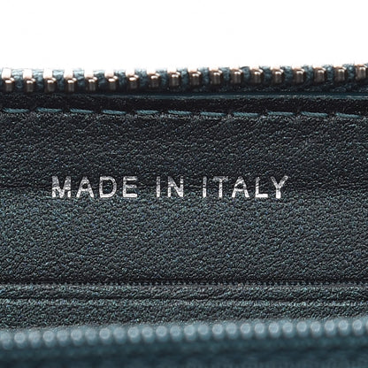 Chanel Iridescent Caviar Quilted Medium Filigree Zip Around Wallet Dark Turquoise 11 of 12