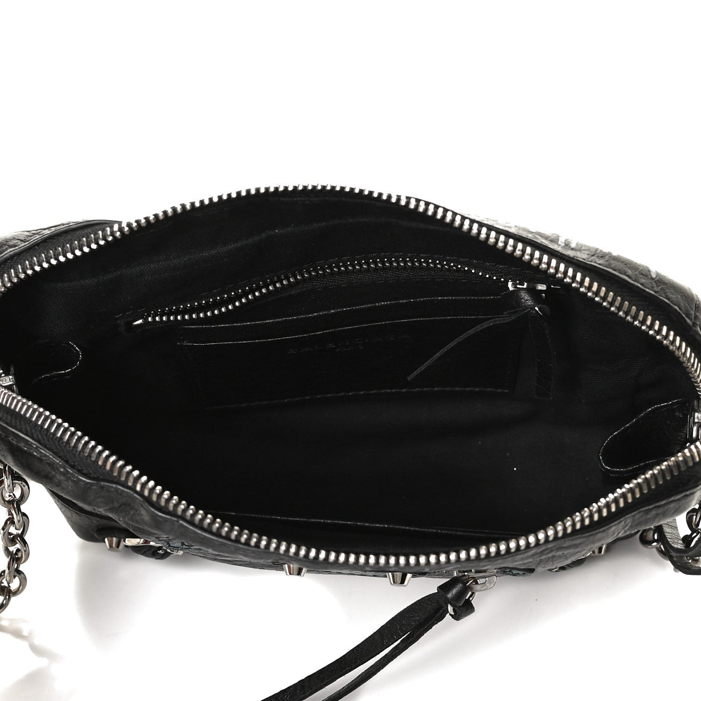 Agneau Classic Silver Hardware Graffiti Reporter XS Black