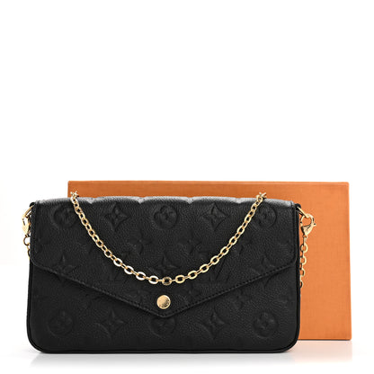 Louis Vuitton Empreinte Pochette Felicie Chain Wallet Black 14 of 14
