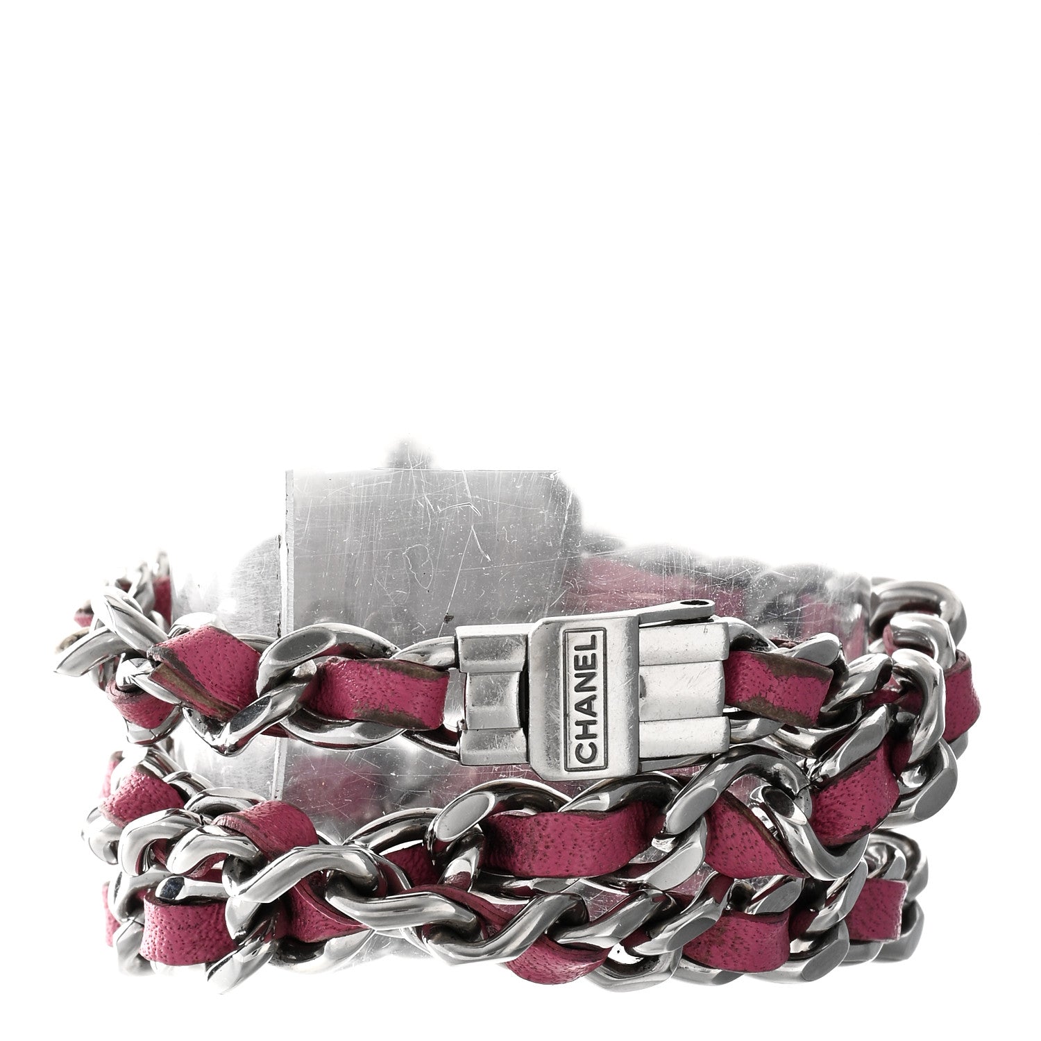 Chanel Stainless Steel Lambskin Mother of Pearl 16mm Premiere Rock Triple Row Quartz Watch Pink 3 of 4