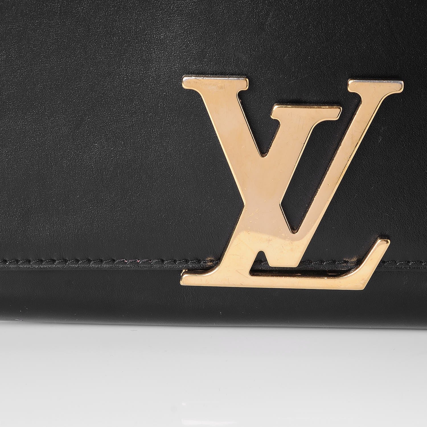 Louis Vuitton Calfskin Chain Louise GM Black 10 of 16