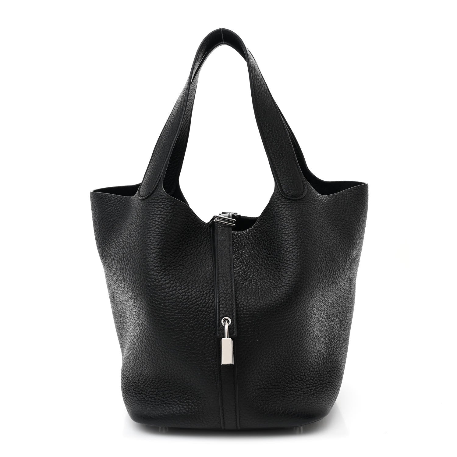 Hermes Taurillon Clemence Picotin Lock 22 MM Black 1 of 11