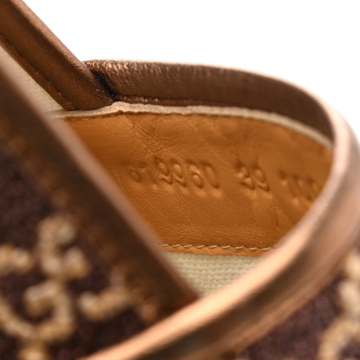 Gucci Lame Nappa GG Monogram Espadrilles 39 Brown Beige Light Bronze 9 of 10
