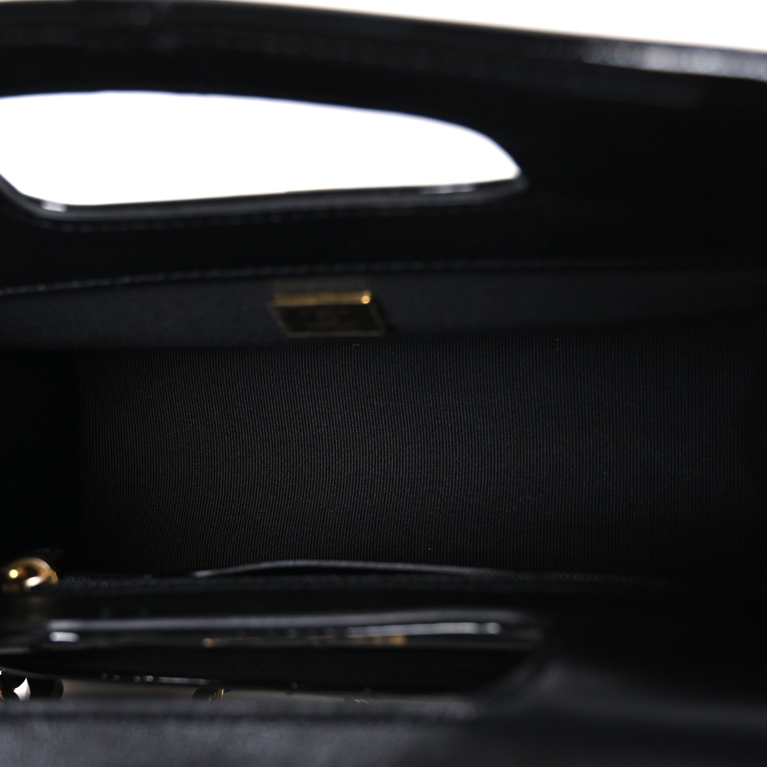 Chanel Patent Quilted Mini Graphic Catch Flap Black 5 of 10