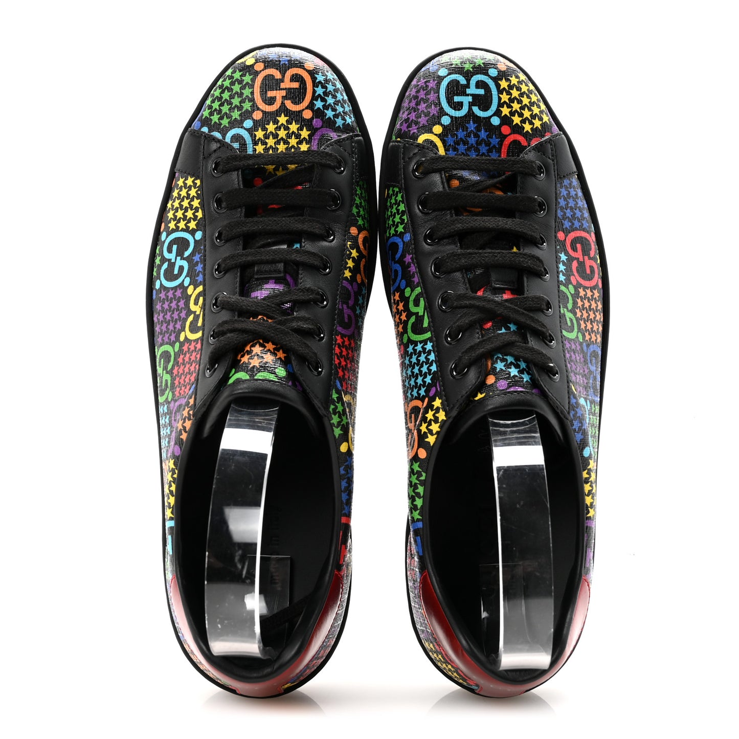 GG Supreme Monogram Psychedelic Mens Ace Sneakers 8.5 Black Multicolor