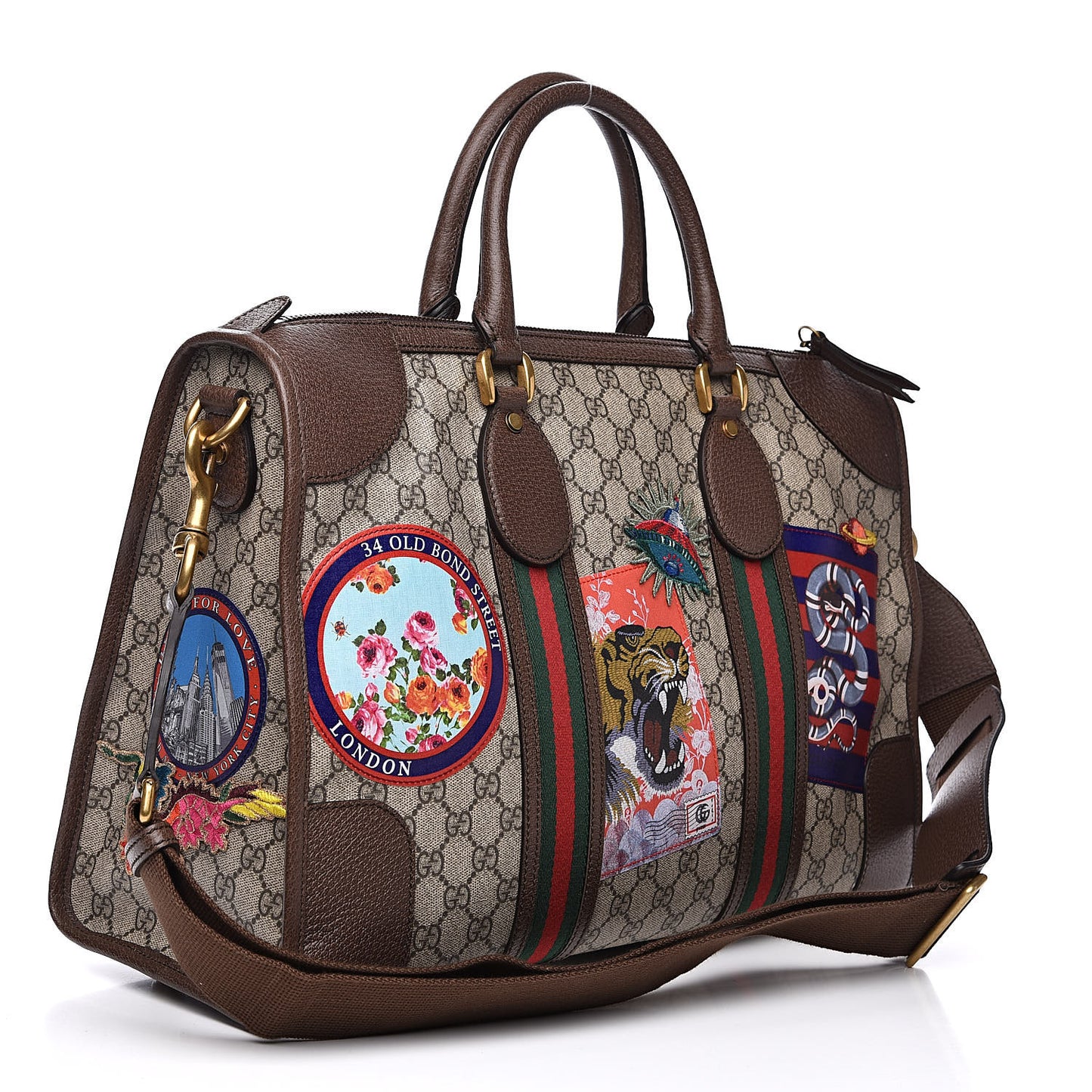 Soft GG Supreme Monogram Courrier Medium Duffle Bag Beige New Acero Multicolor