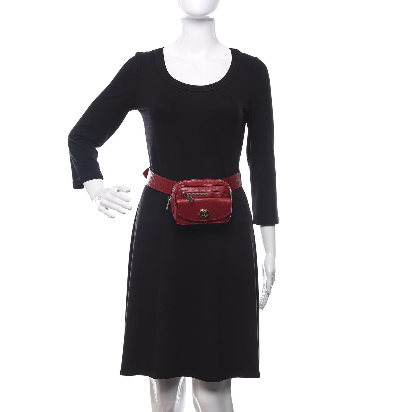 Fluffy Calfskin Mini Morpheus Belt Bag Red