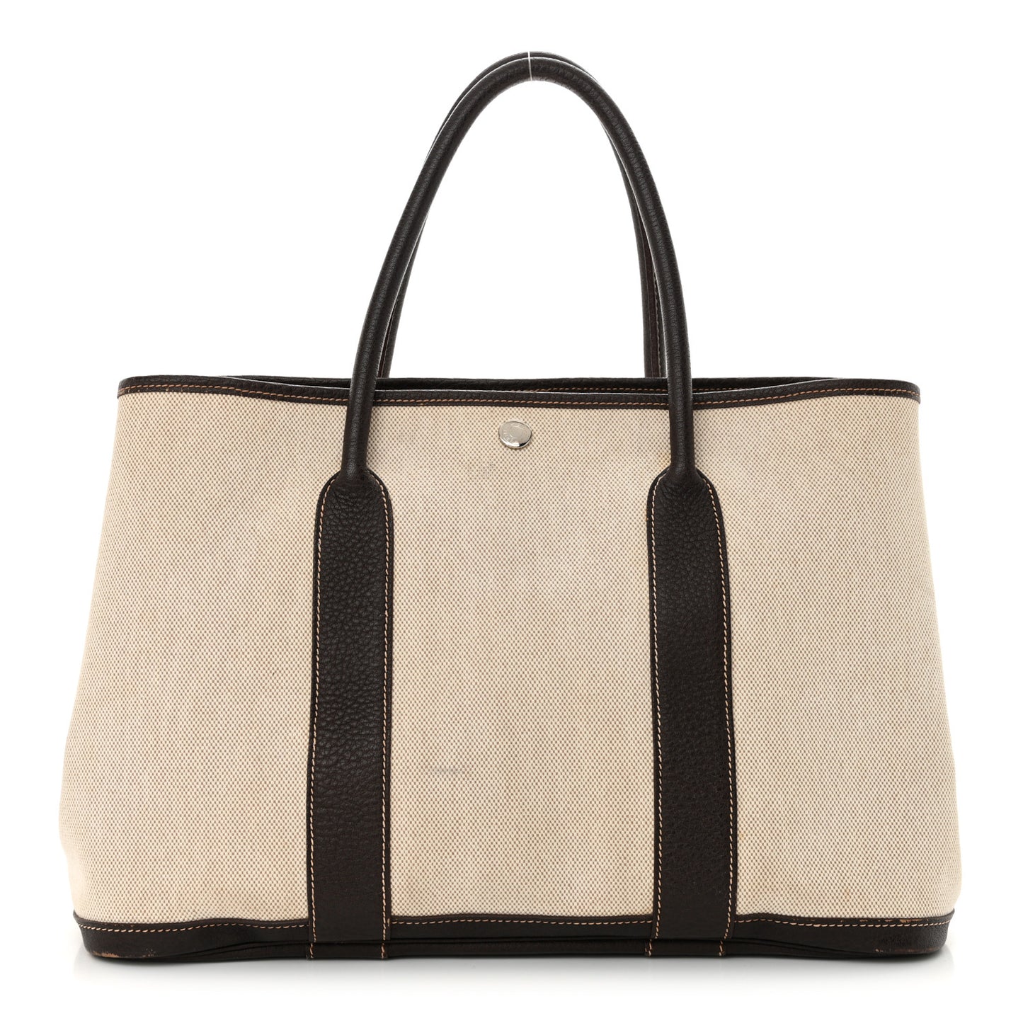 Buffle Skipper Toile Garden Party 36 MM Tote Marron Fonce