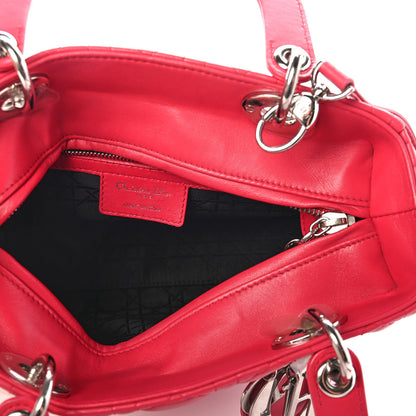 Christian Dior Lambskin Cannage Medium Lady Dior Pink 7 of 9