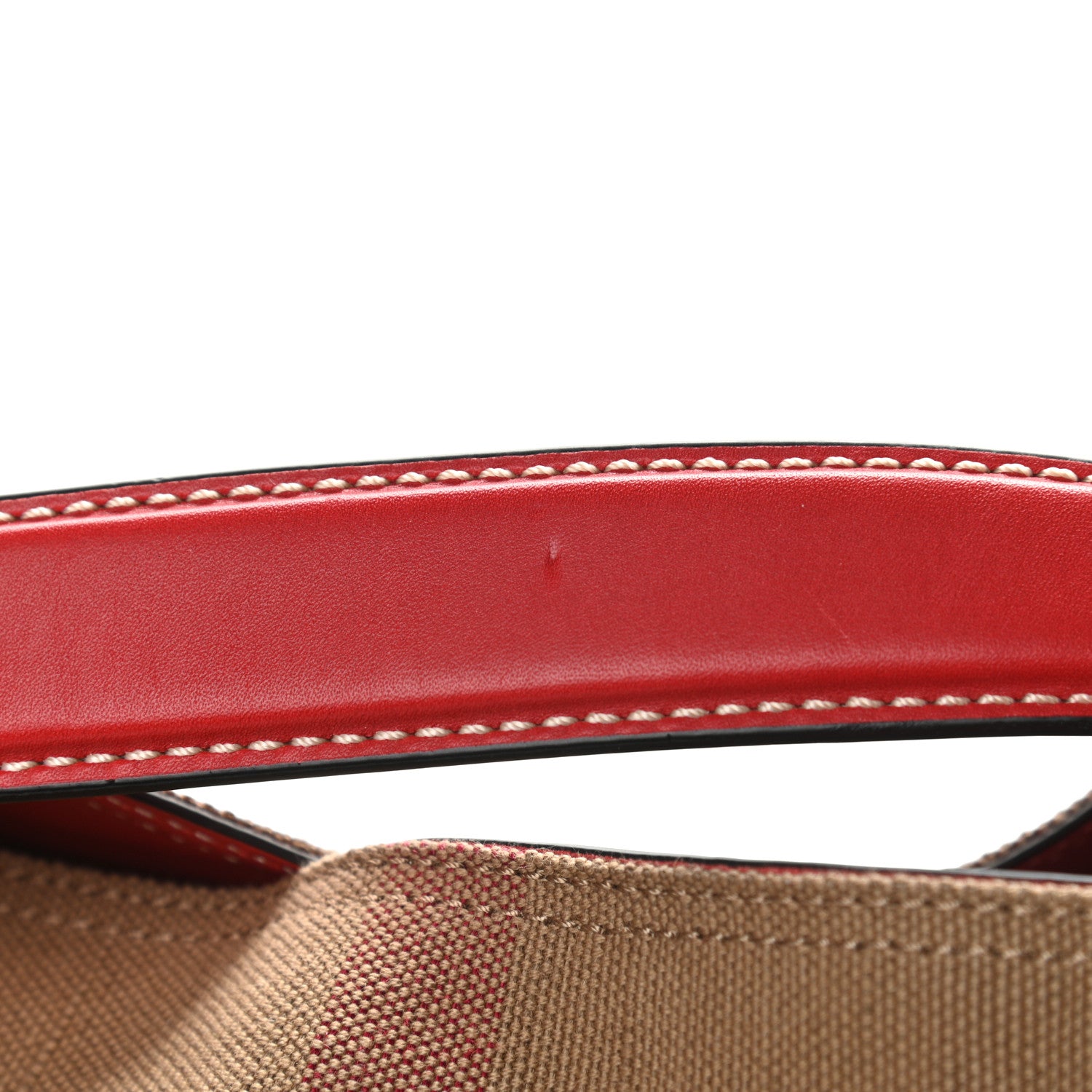 Burberry Canvas Mega Check Medium Ashby Hobo Cadmium Red 12 of 13