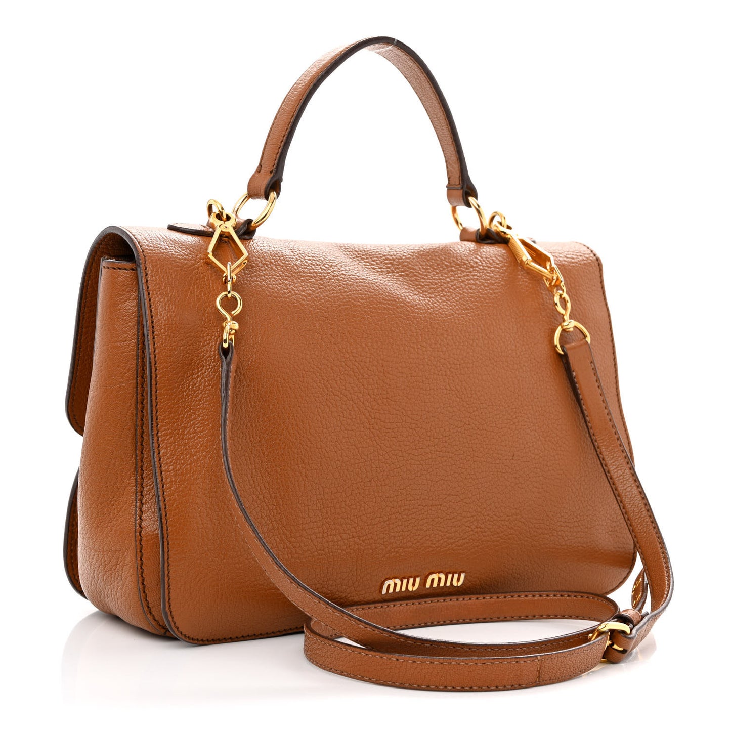 Goatskin Madras Shoulder Bag Cuoio