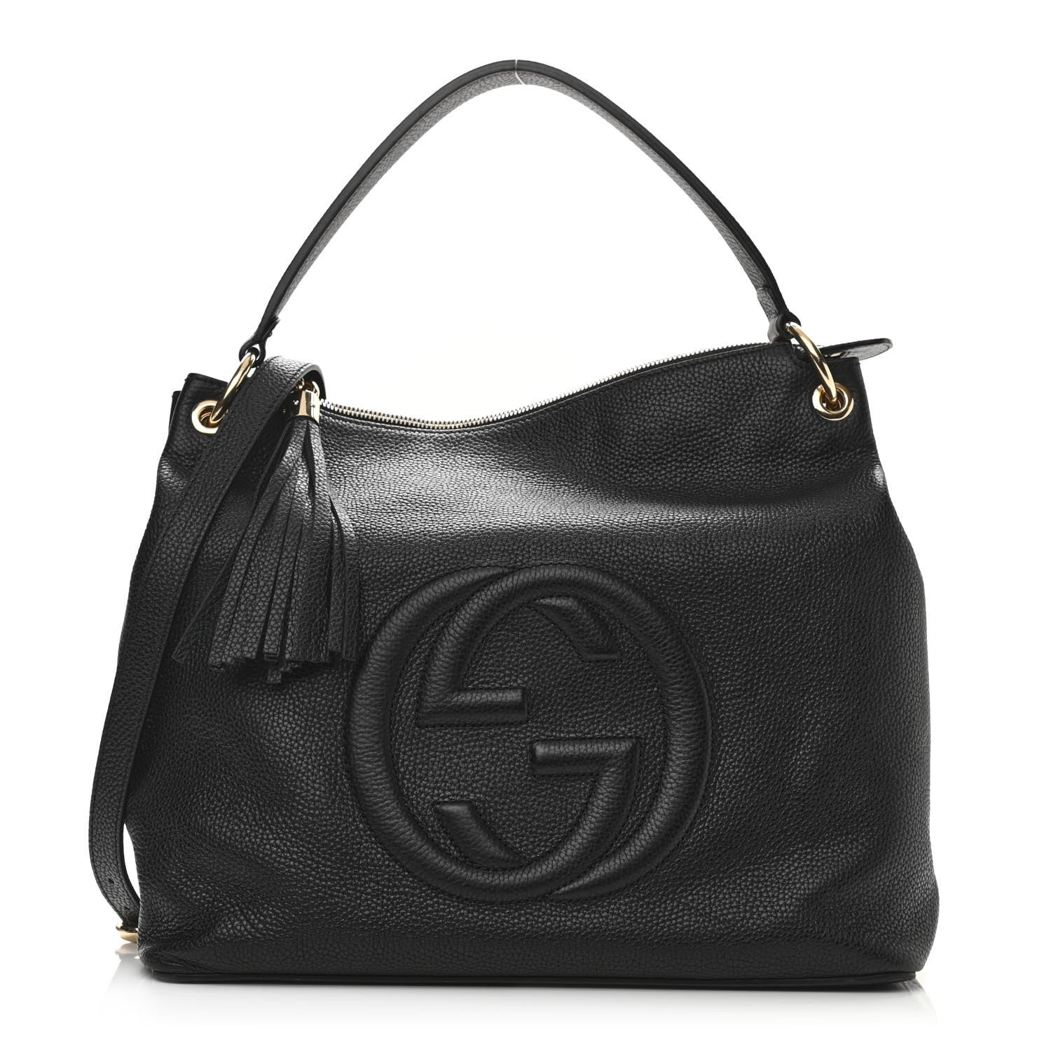 Gucci Pebbled Calfskin Large Soho Hobo Black 1 of 11