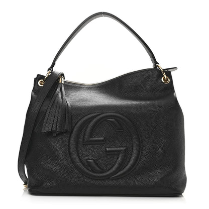 Gucci Pebbled Calfskin Large Soho Hobo Black 1 of 11