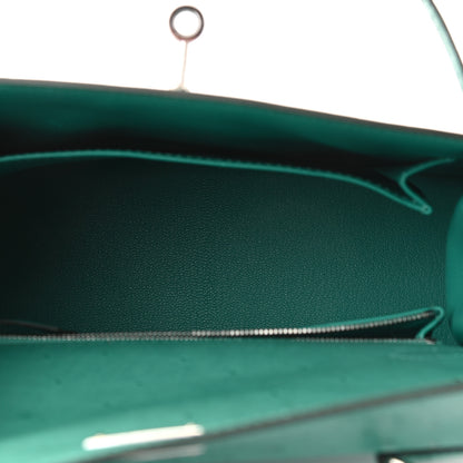 Hermes Ostrich Kelly Sellier 25 Vert Verone 9 of 45