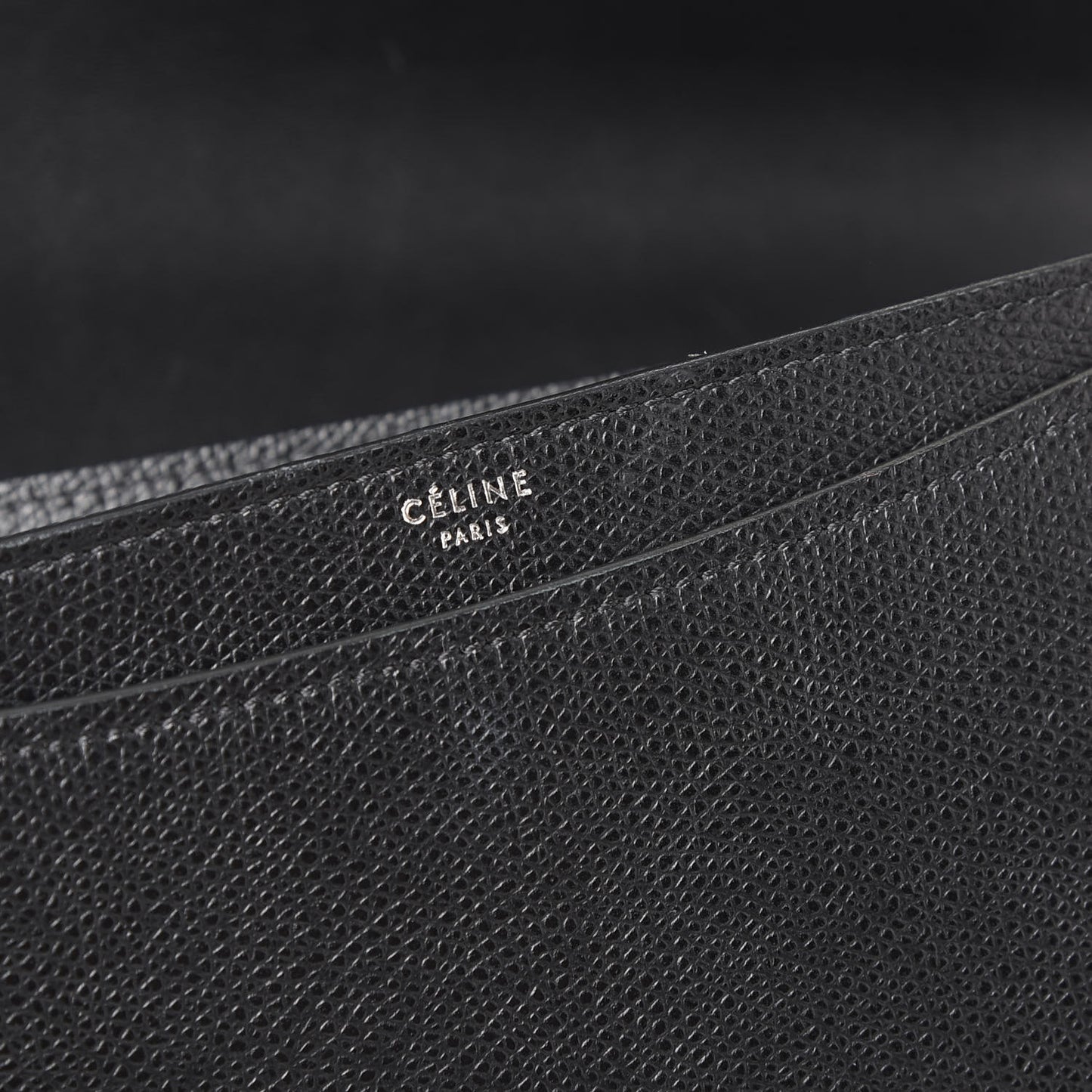 Baby Grained Calfskin Medium Case Flap Black