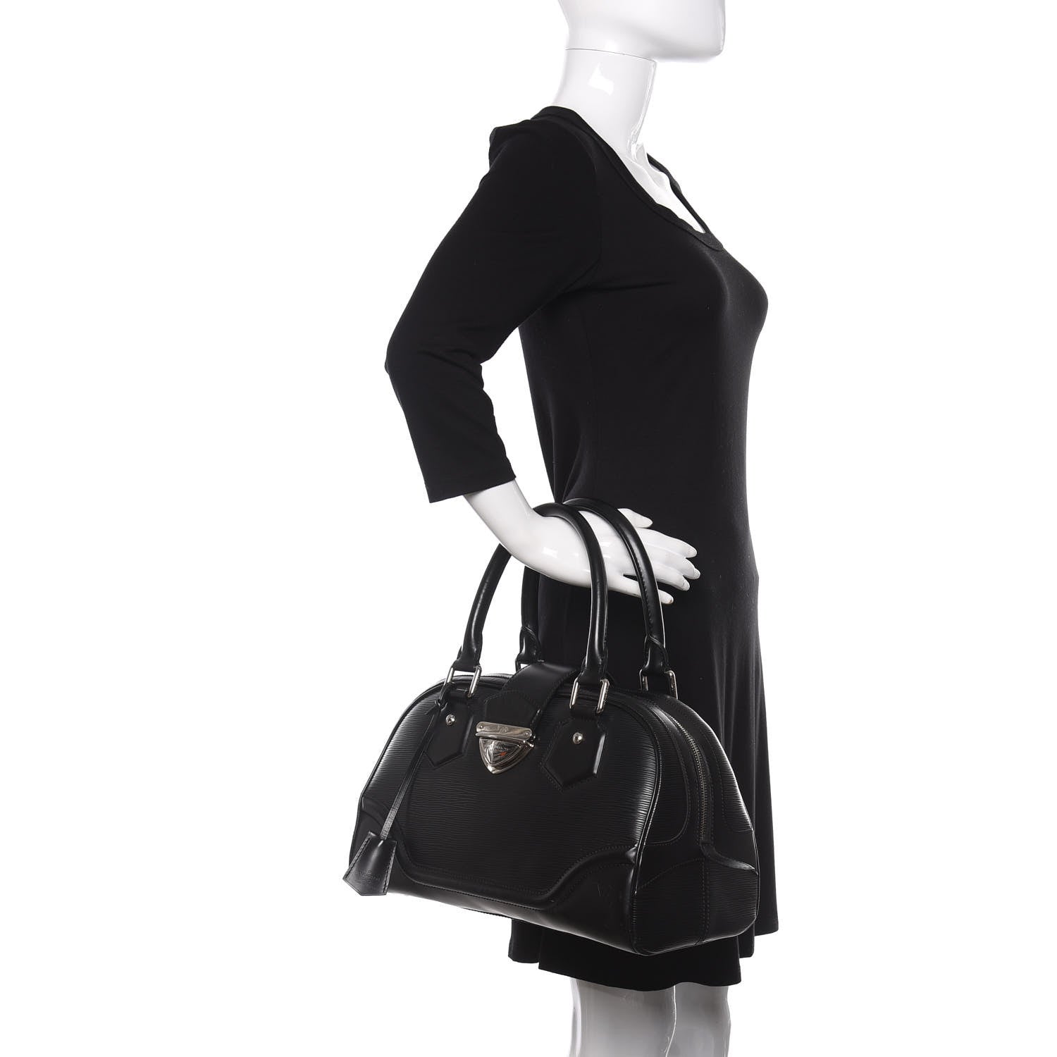 Louis Vuitton Epi Bowling Montaigne GM Black 2 of 9