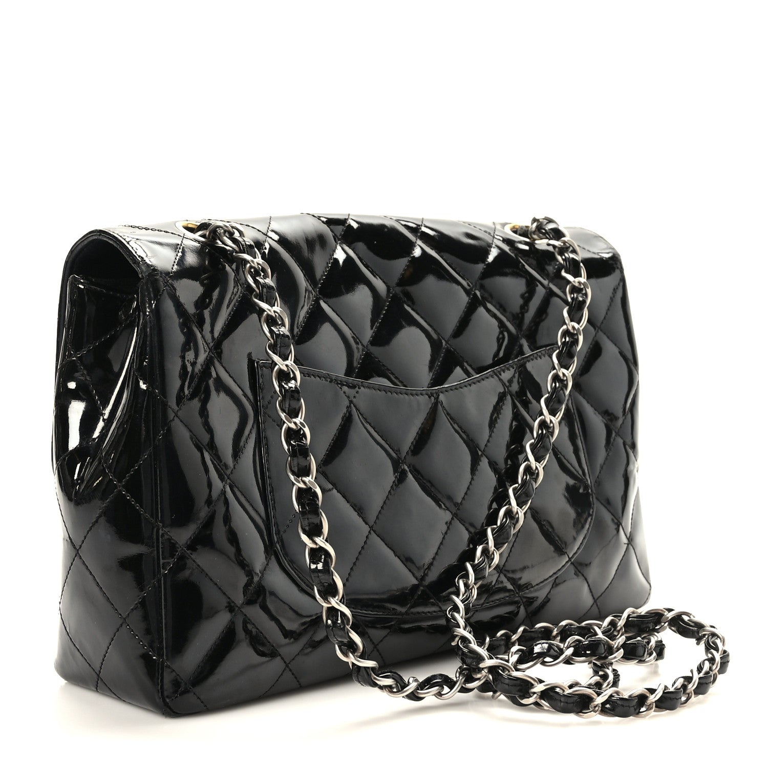 Chanel Patent Quilted Medium Single Flap Black 3 of 9