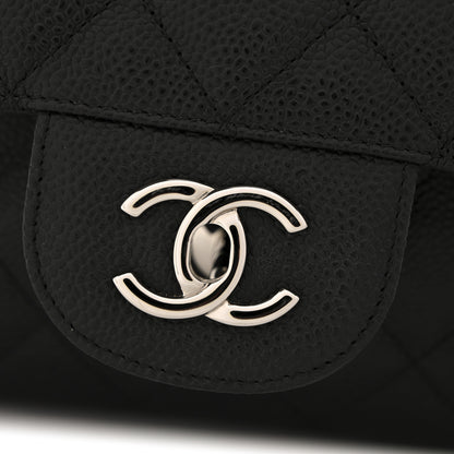 Chanel Caviar Quilted Jumbo Double Flap Black 12 of 13