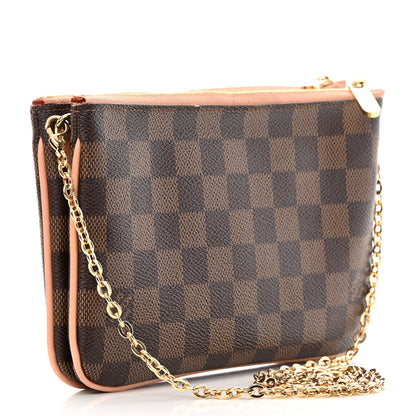 Louis Vuitton Damier Ebene Double Zip Pochette 3 of 18