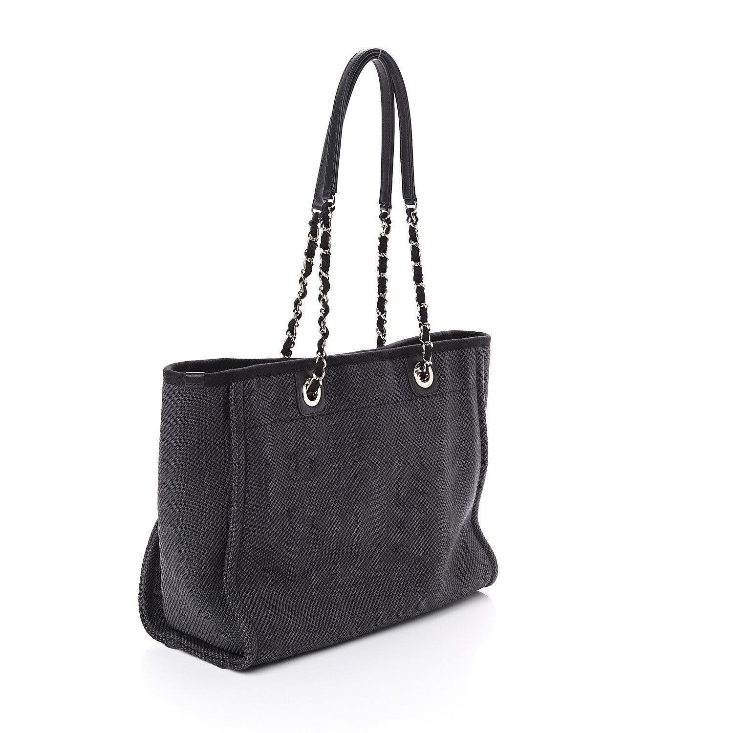 Chanel Canvas Small Deauville Tote Black 2 of 9