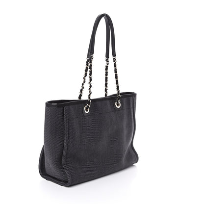 Chanel Canvas Small Deauville Tote Black 2 of 9