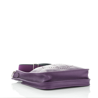 Hermes Taurillon Clemence Amazone Evelyne III PM Ultraviolet 4 of 7