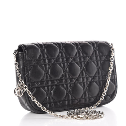 Christian Dior Lambskin Cannage Miss Dior Promenade Pouch Black 3 of 11