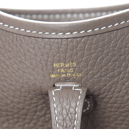 Hermes Taurillon Clemence Amazone Evelyne TPM Etoupe Bleu Indigo 6 of 10