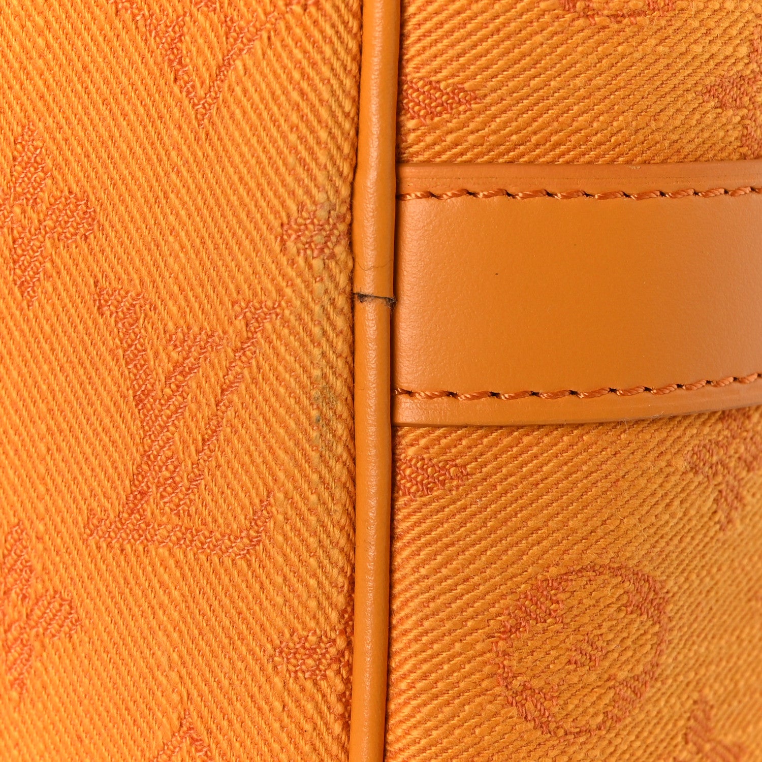 Louis Vuitton Denim Monogram Keepall Bandouliere 50 Ocre 12 of 13