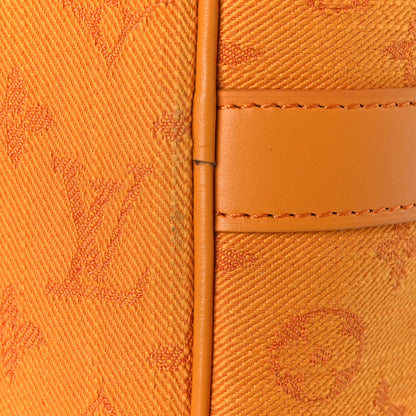 Louis Vuitton Denim Monogram Keepall Bandouliere 50 Ocre 12 of 13