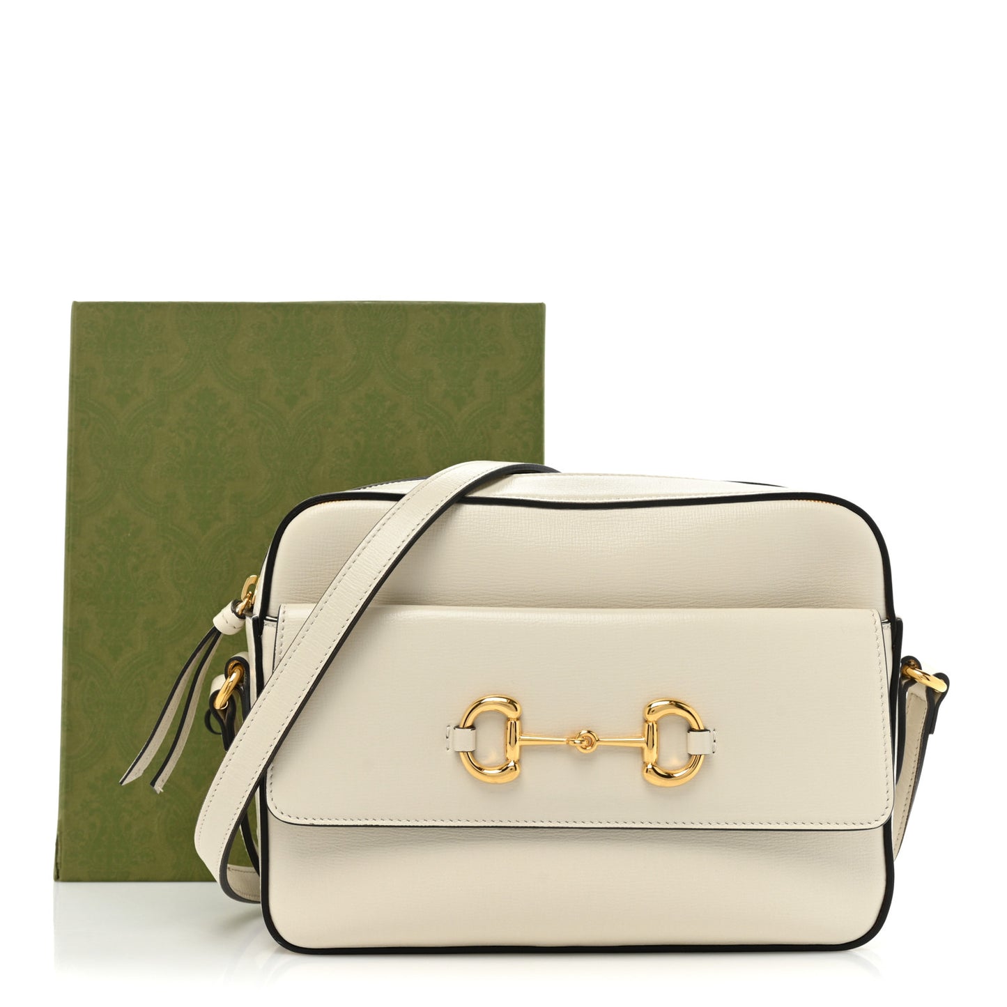 Azalea Calfskin Small Horsebit 1955 Shoulder Bag Mystic White