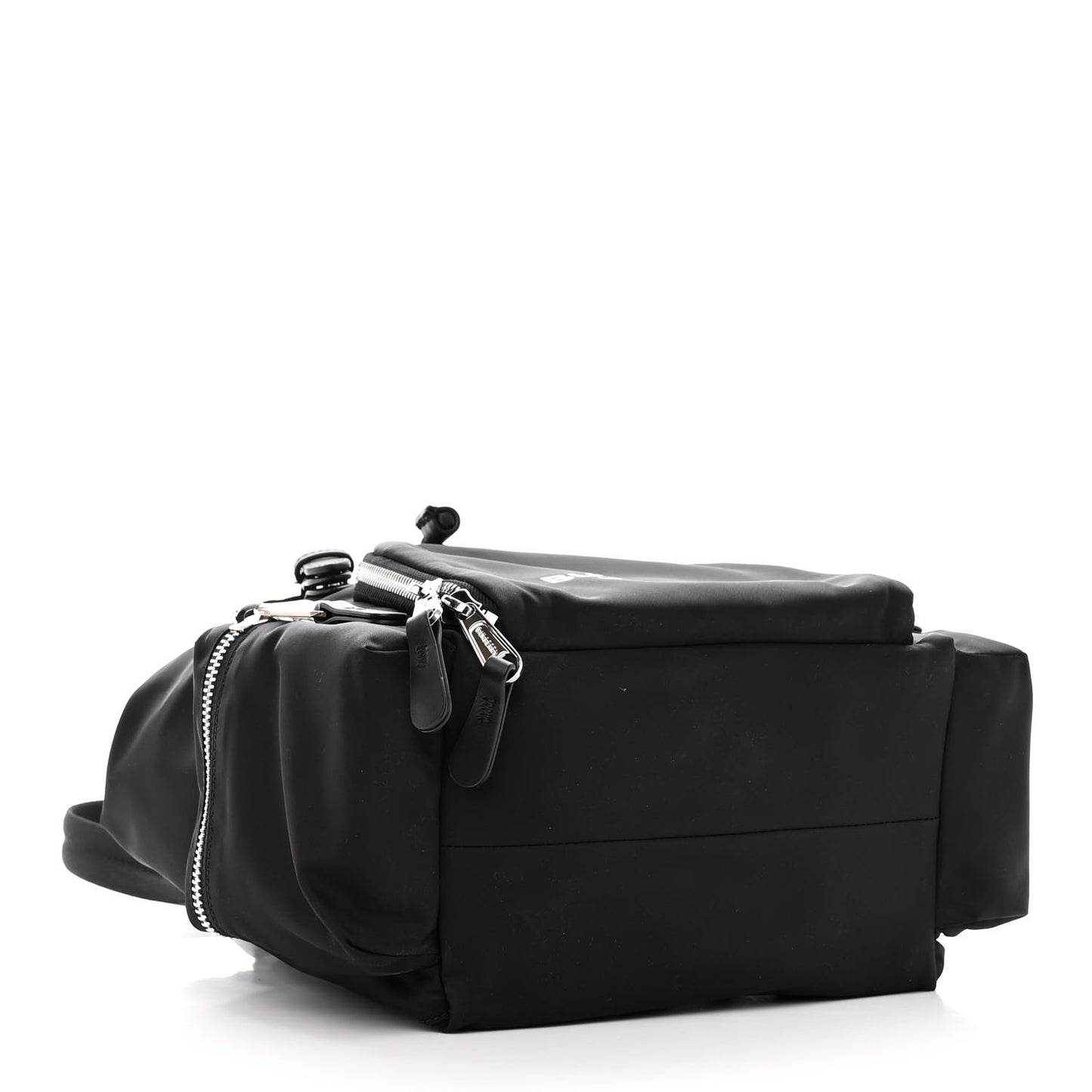 Nylon Logo Print Medium Rucksack Backpack Black