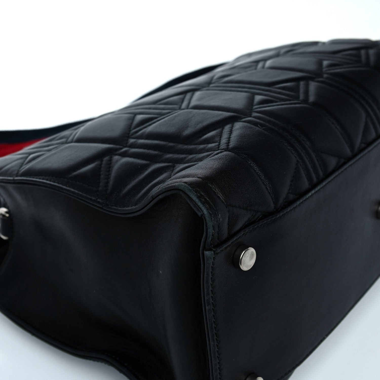 Gucci Calfskin Web Quilted Large Dionysus Tote Bag Black 11 of 31
