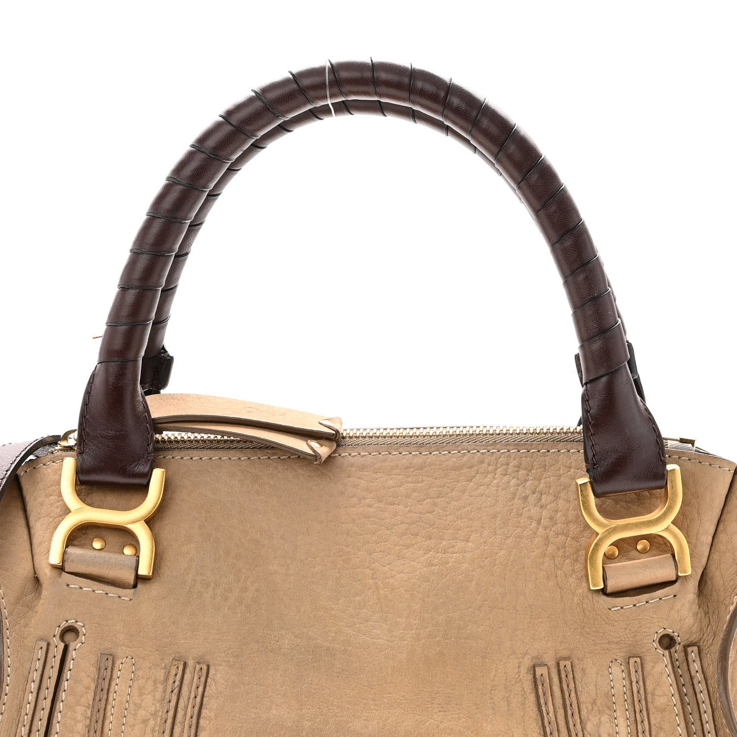 Nubuck Medium Marcie Satchel Greige