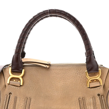 Chloe Nubuck Medium Marcie Satchel Greige 4 of 12