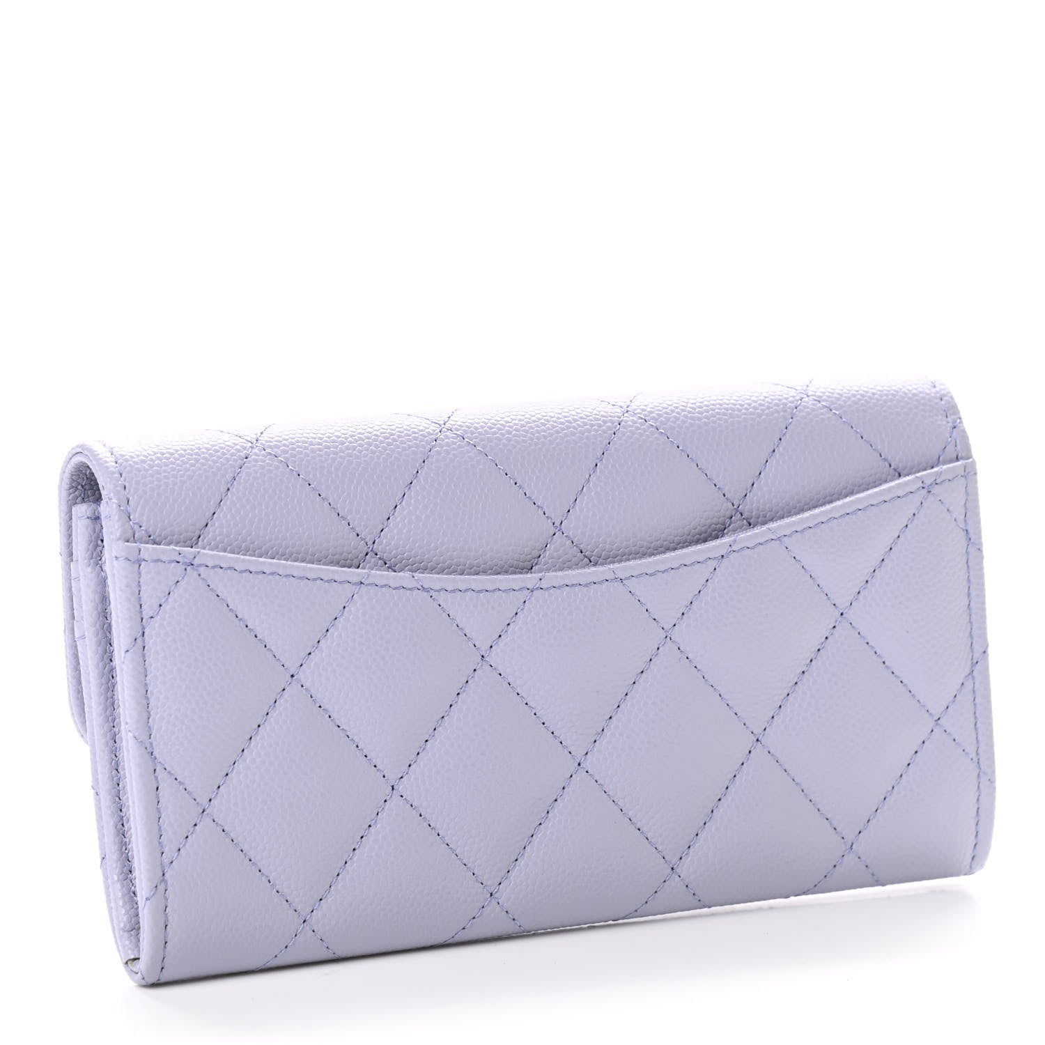 Chanel Caviar Quilted Medium Flap Wallet Light Purple 3 of 9