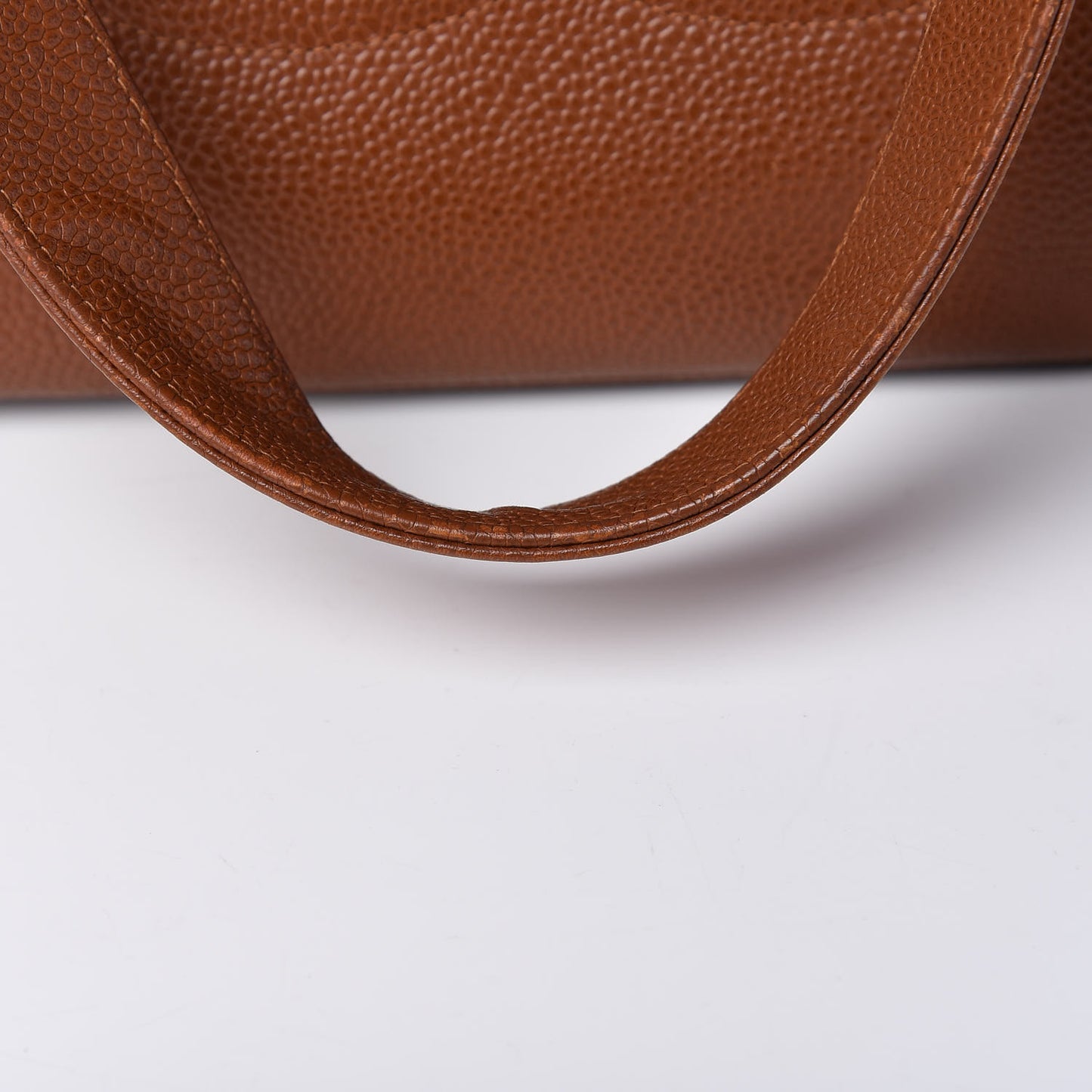 Caviar Large CC Shoulder Bag Brown