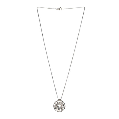 David Yurman Sterling Silver Diamond Papyrus Pendant Necklace 3 of 5
