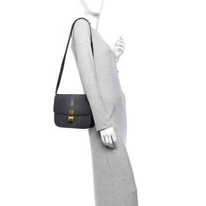 Celine Stingray Medium Classic Box Flap Bag Black 2 of 9