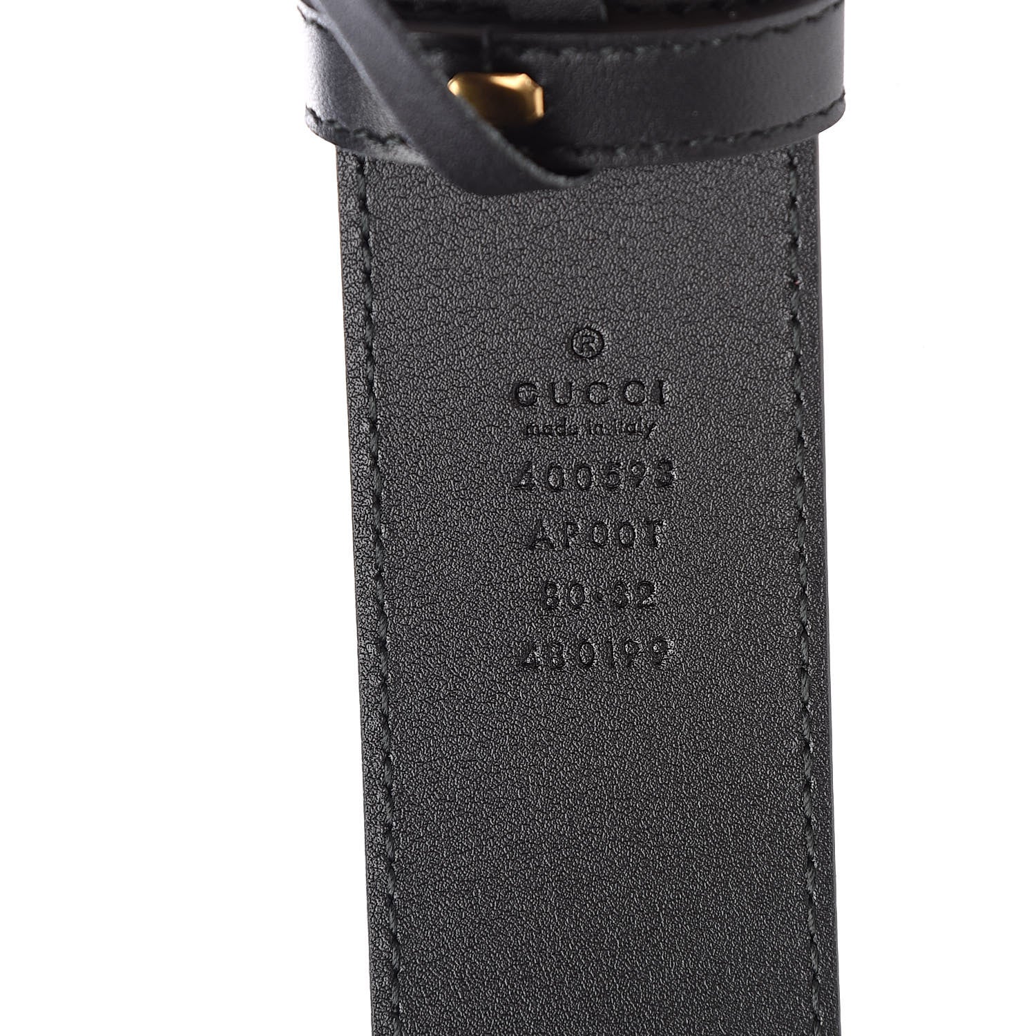 Gucci Calfskin Double G 40mm Belt 80 32 Black 6 of 7